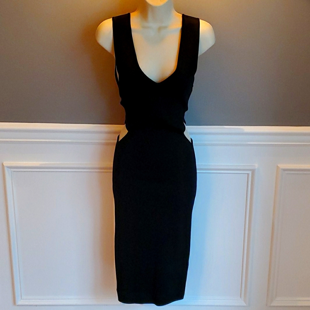 Black Bebe Midi Dress Size XS